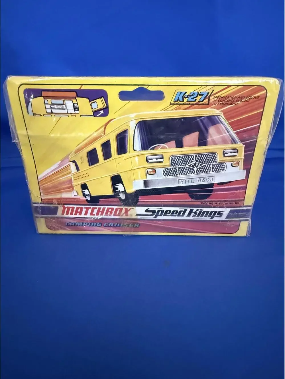 Matchbox Lesney Superkings K-27 Yellow Camping Cruiser 1971 - NIB